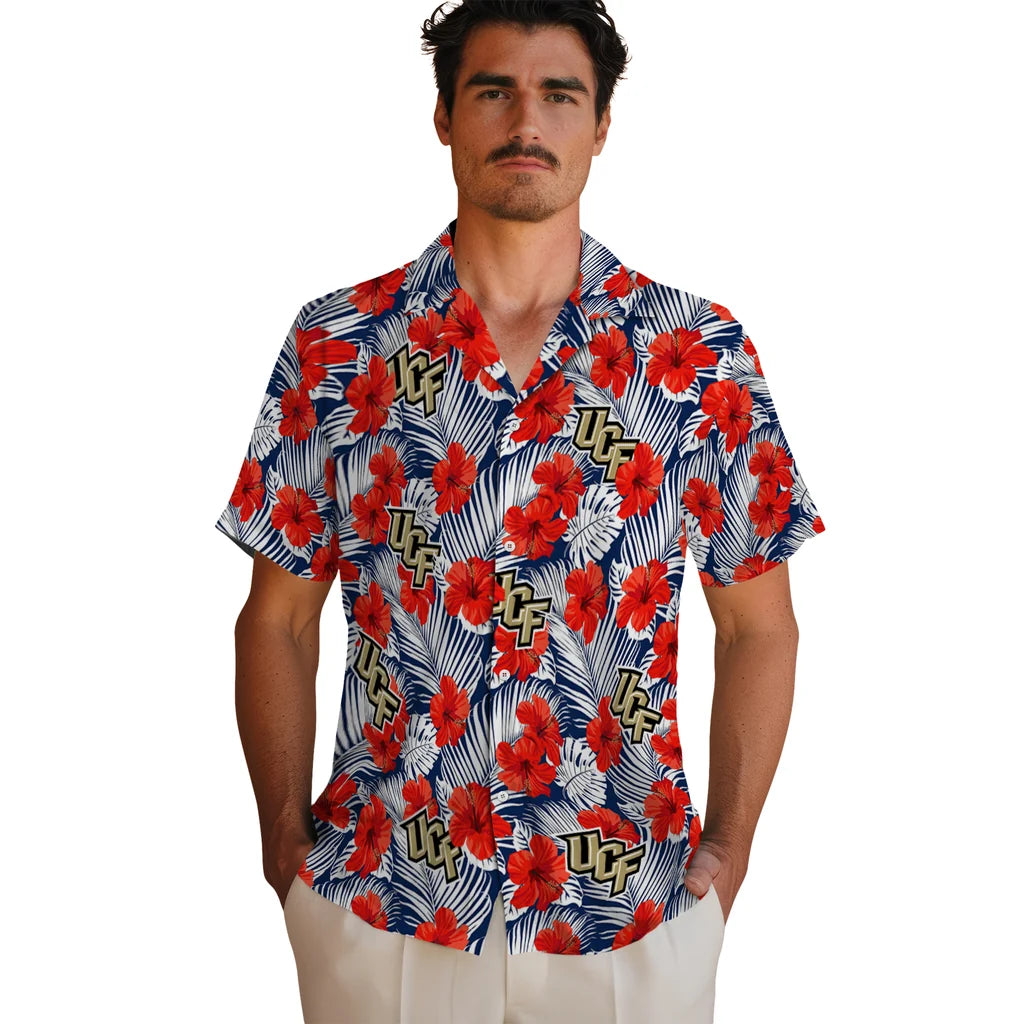 UCF Knights Hawaiian Shirt - Hibiscus Fiesta | Hula Hawaiian Shirts