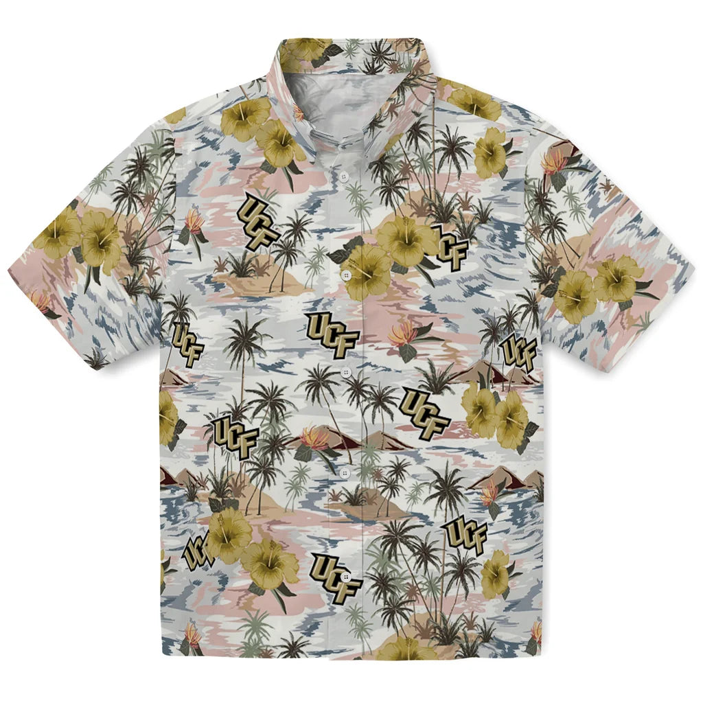 UCF Knights Hawaiian Shirt - Hibiscus Seaside | Hula Hawaiian Shirts