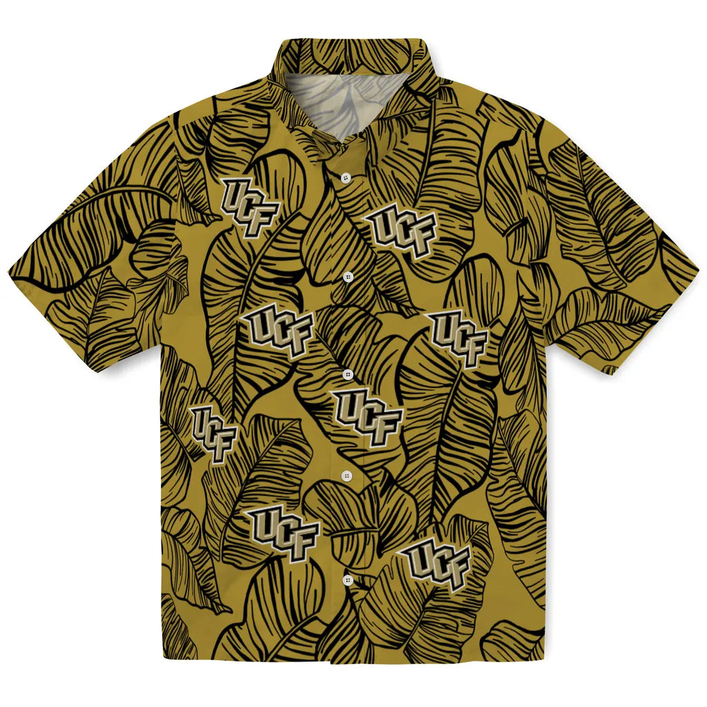 UCF Knights Hawaiian Shirt - Leaf Outline | Hula Hawaiian Shirts