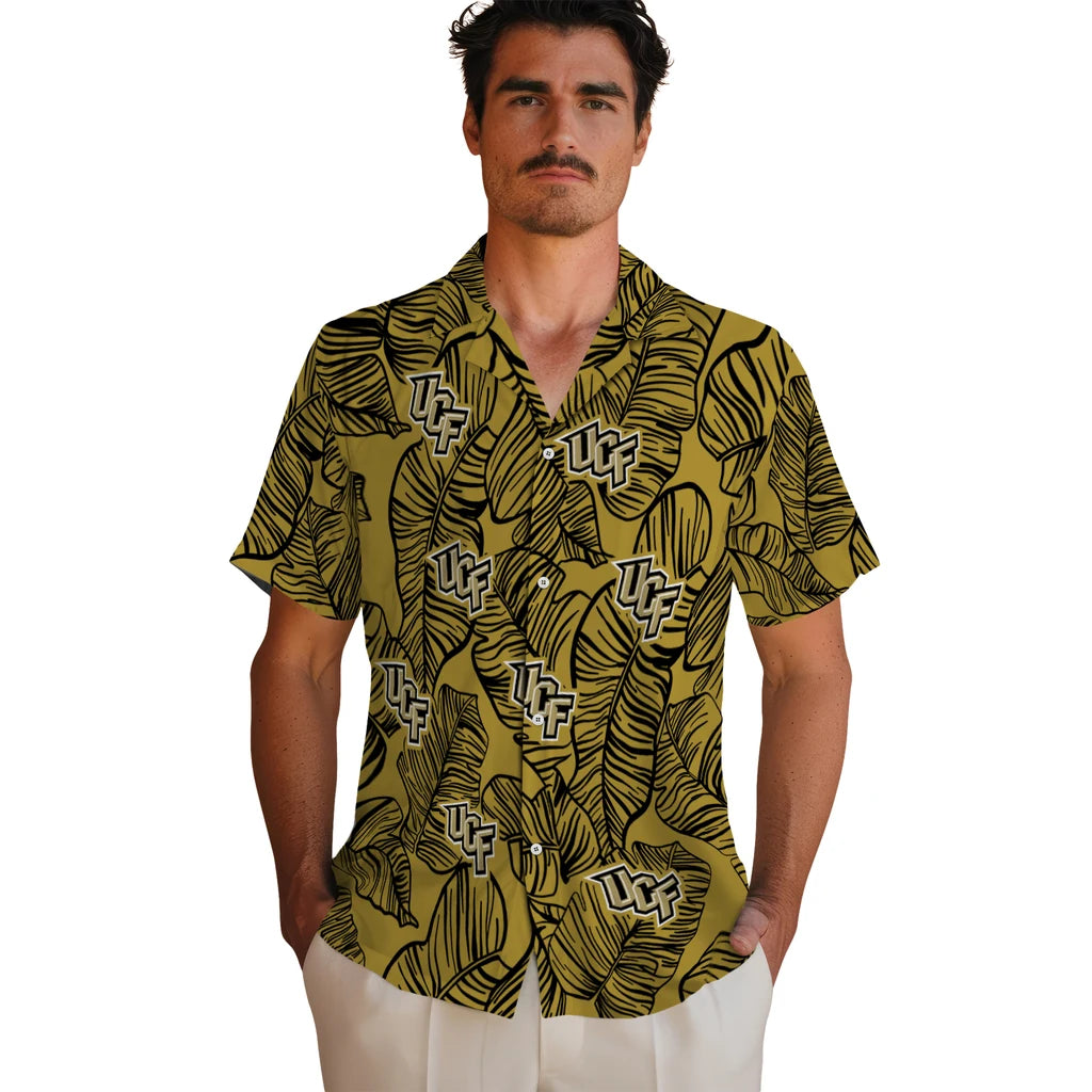 UCF Knights Hawaiian Shirt - Leaf Outline | Hula Hawaiian Shirts