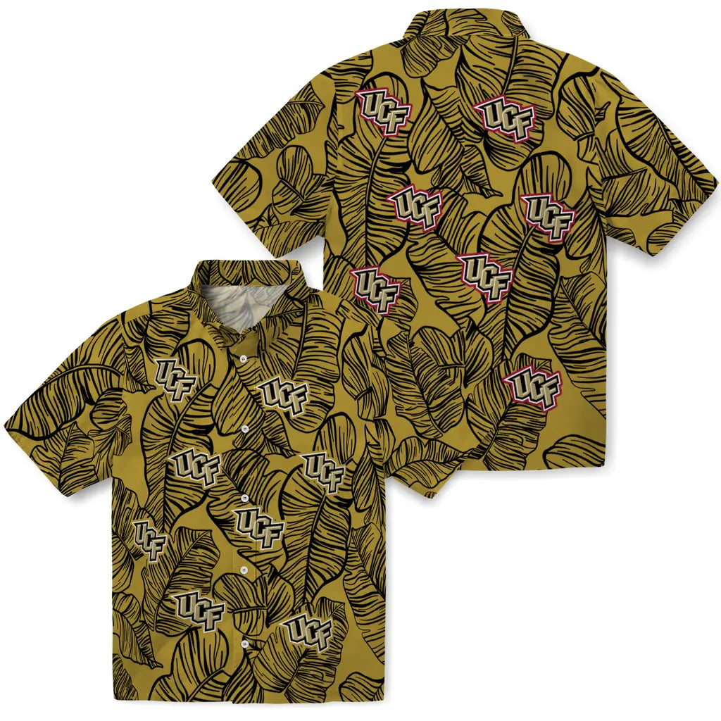 UCF Knights Hawaiian Shirt - Leaf Outline | Hula Hawaiian Shirts