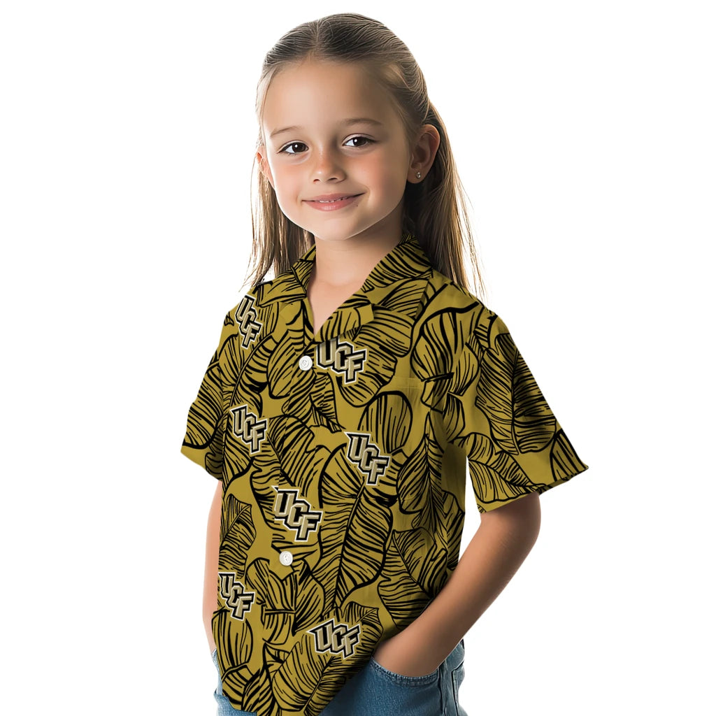 UCF Knights Hawaiian Shirt - Leaf Outline | Hula Hawaiian Shirts