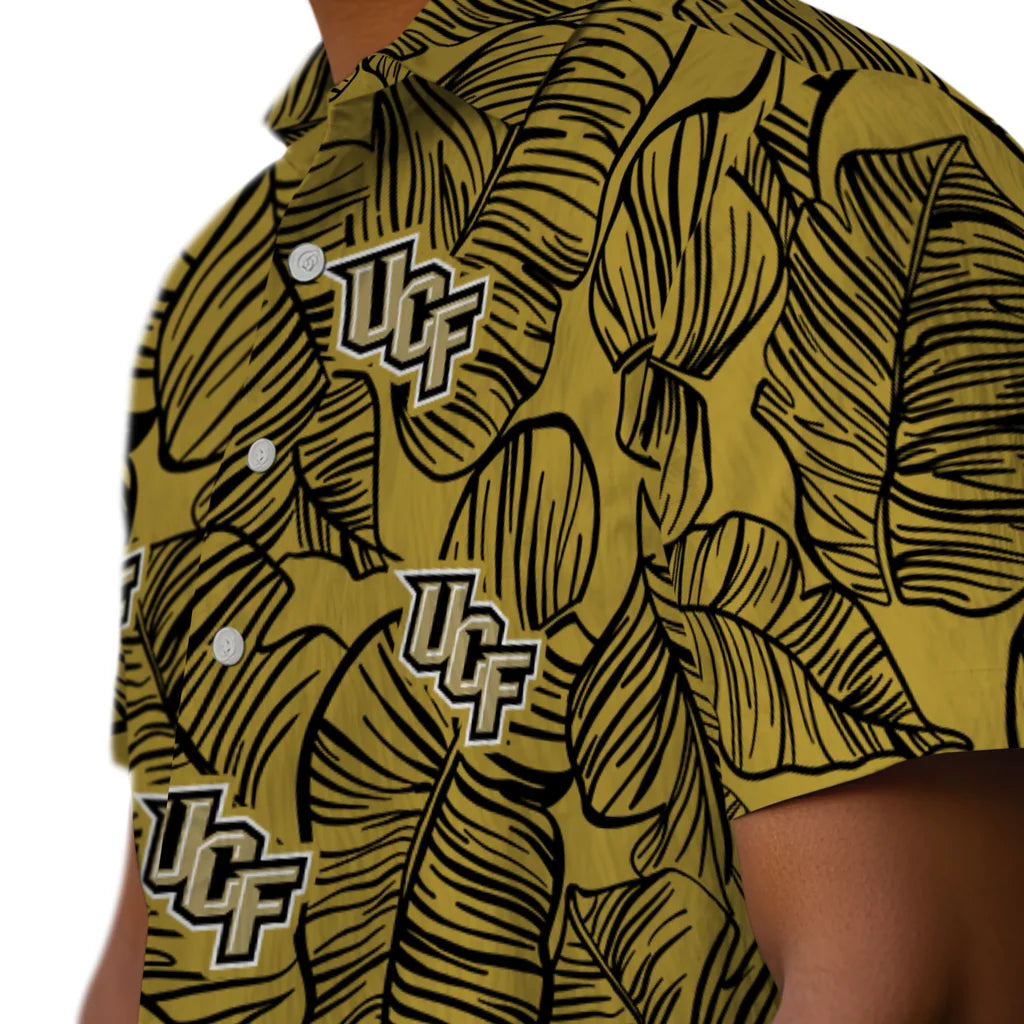 UCF Knights Hawaiian Shirt - Leaf Outline | Hula Hawaiian Shirts