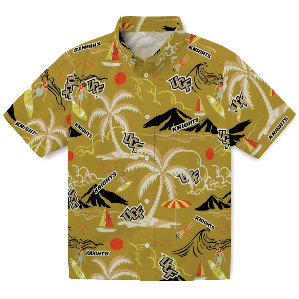 UCF Knights Hawaiian Shirt - Palm Tree Island | Hula Hawaiian Shirts