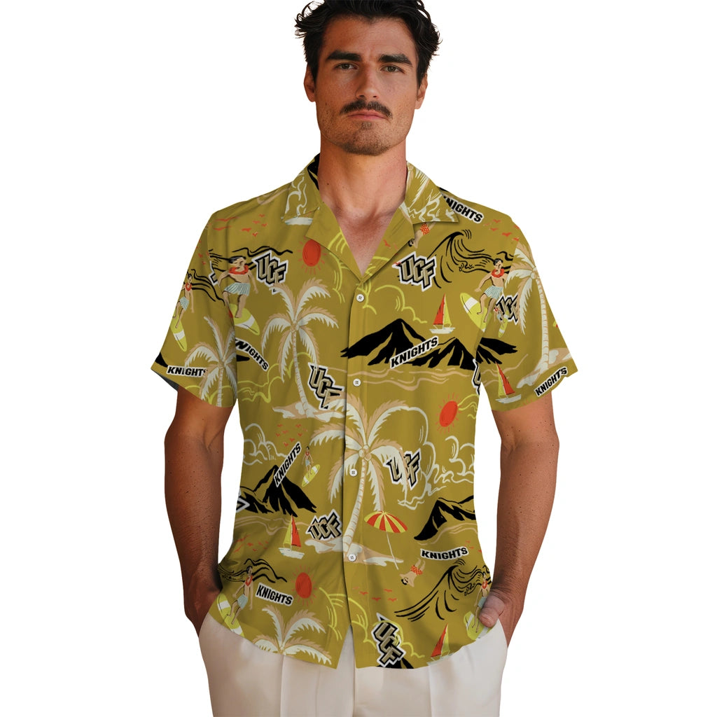 UCF Knights Hawaiian Shirt - Palm Tree Island | Hula Hawaiian Shirts