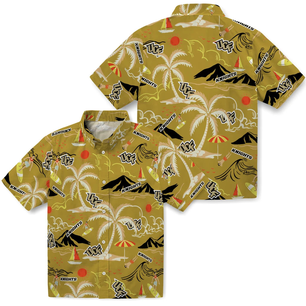 UCF Knights Hawaiian Shirt - Palm Tree Island | Hula Hawaiian Shirts
