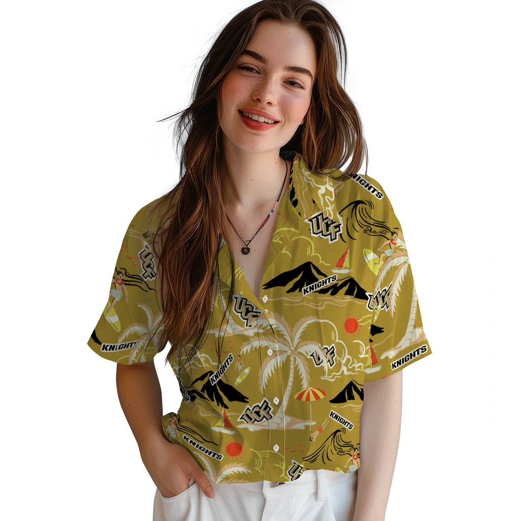 UCF Knights Hawaiian Shirt - Palm Tree Island | Hula Hawaiian Shirts