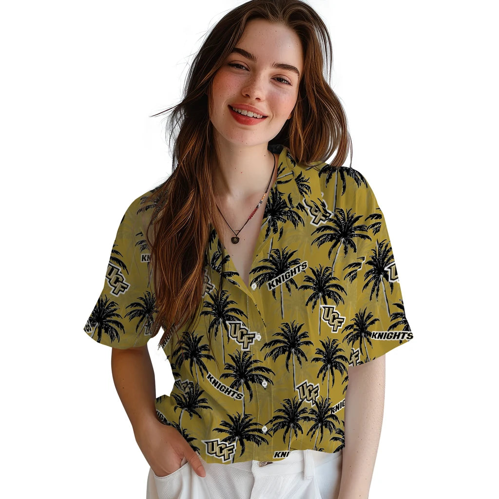 UCF Knights Hawaiian Shirt - Palm Tree Motif | Hula Hawaiian Shirts
