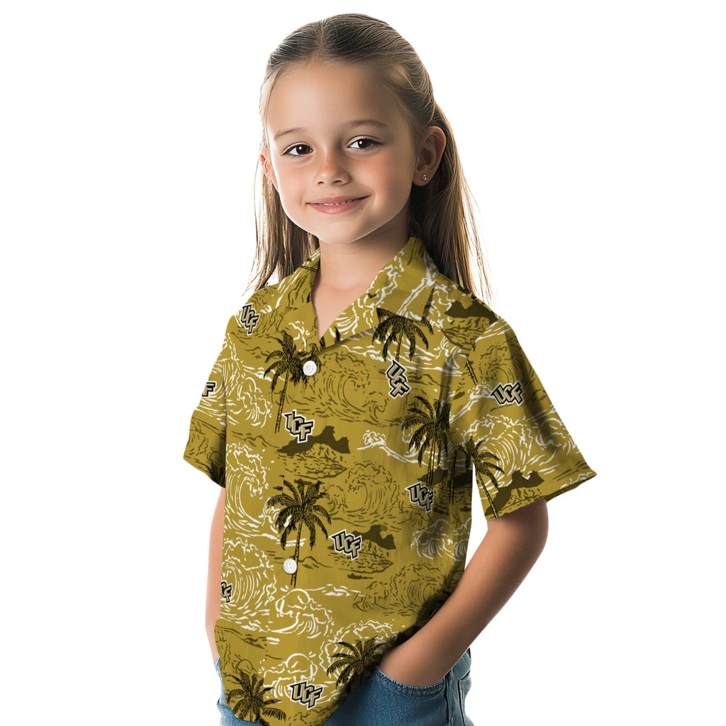 UCF Knights Hawaiian Shirt - Wave Palm | Hula Hawaiian Shirts