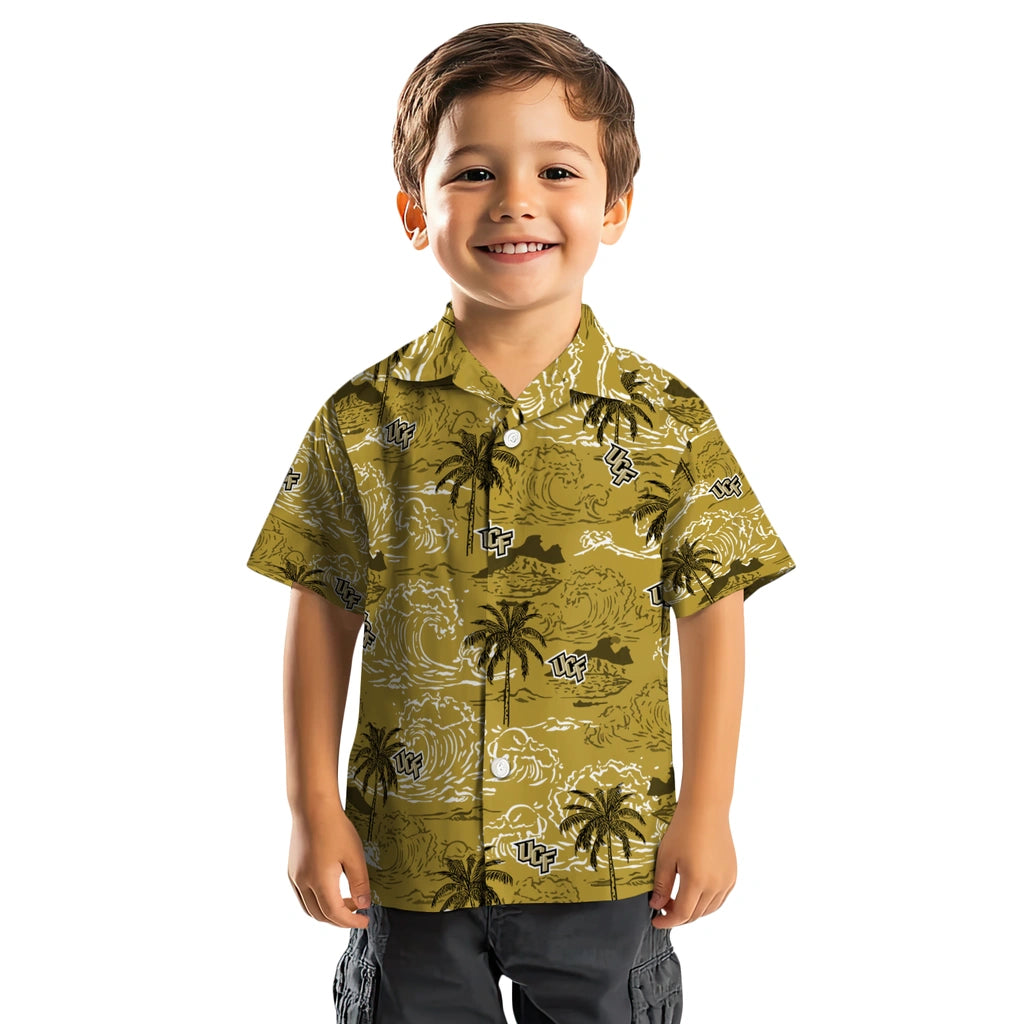 UCF Knights Hawaiian Shirt - Wave Palm | Hula Hawaiian Shirts