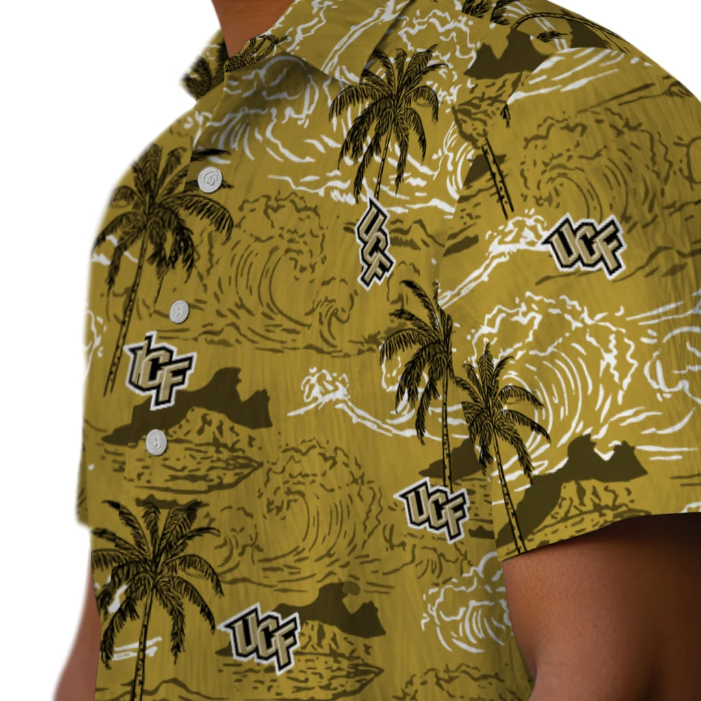 UCF Knights Hawaiian Shirt - Wave Palm | Hula Hawaiian Shirts