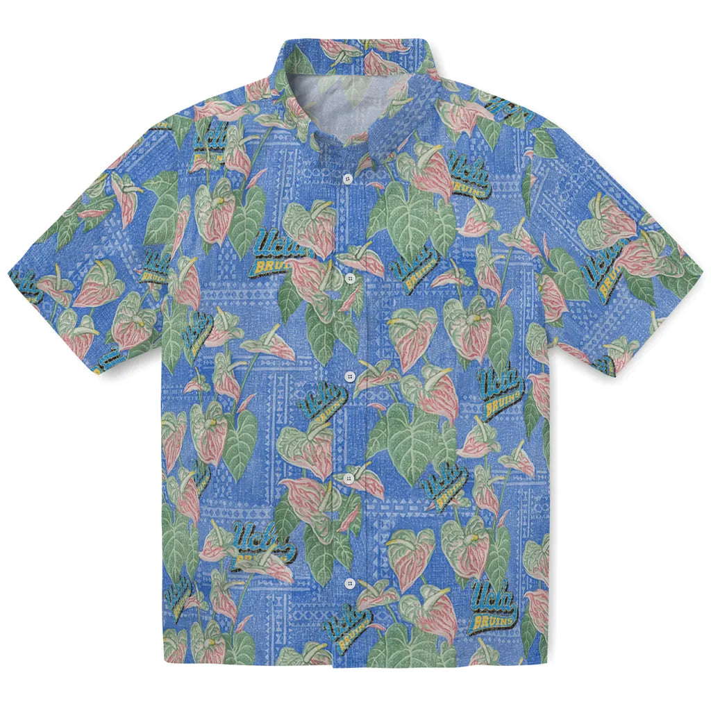 UCLA Bruins Hawaiian Shirt - Anthurium Overlay | Hula Hawaiian Shirts