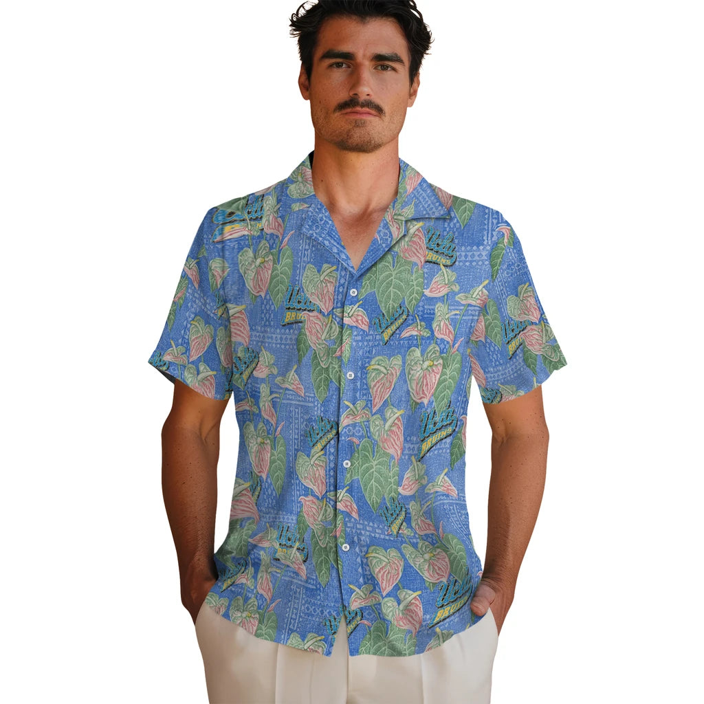 UCLA Bruins Hawaiian Shirt - Anthurium Overlay | Hula Hawaiian Shirts