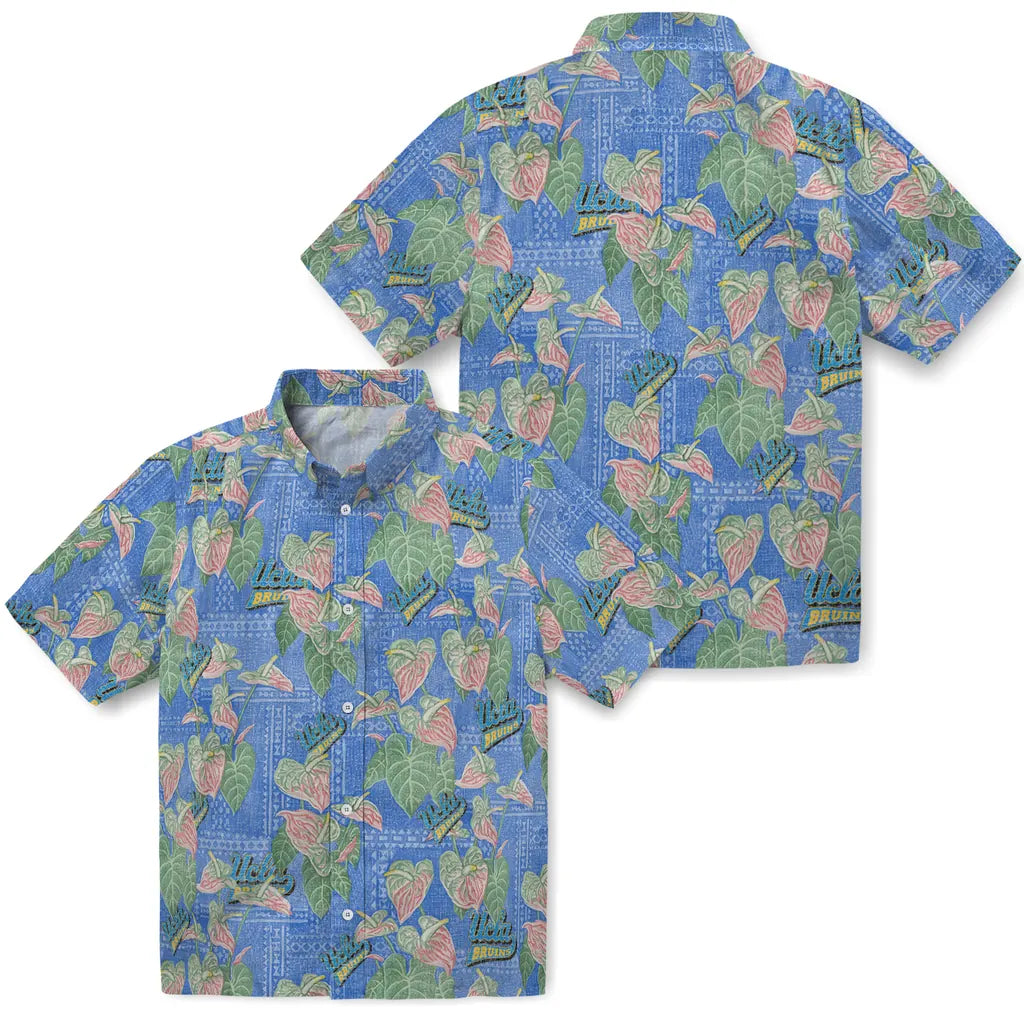 UCLA Bruins Hawaiian Shirt - Anthurium Overlay | Hula Hawaiian Shirts