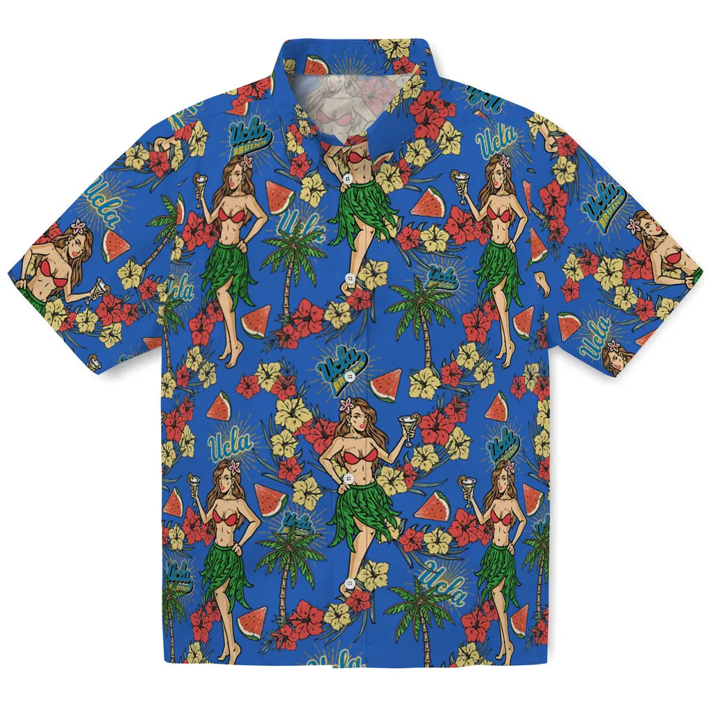 UCLA Bruins Hawaiian Shirt - Hawaiian Girls Design | Hula Hawaiian Shirts