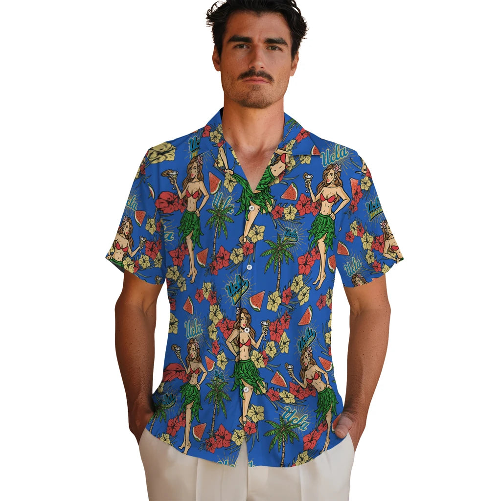 UCLA Bruins Hawaiian Shirt - Hawaiian Girls Design | Hula Hawaiian Shirts