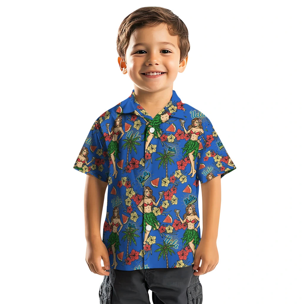 UCLA Bruins Hawaiian Shirt - Hawaiian Girls Design | Hula Hawaiian Shirts