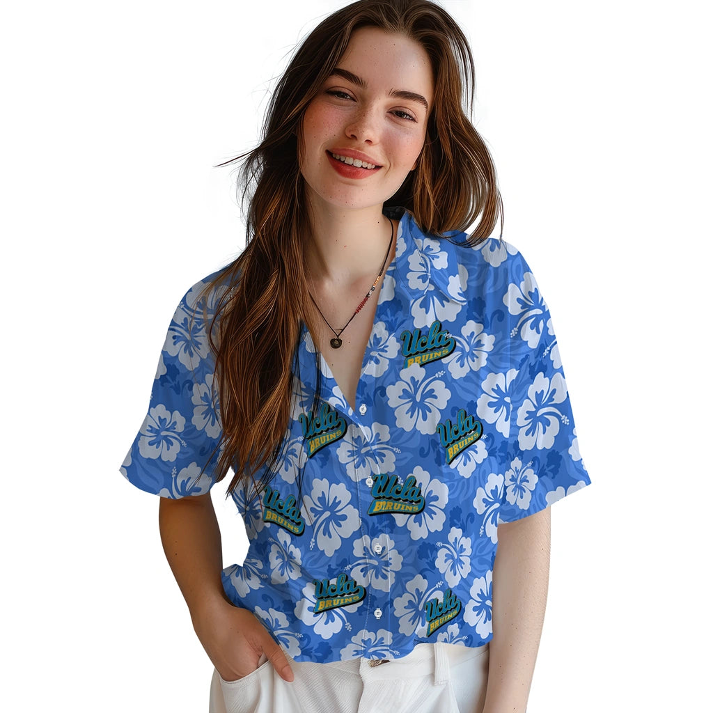 UCLA Bruins Hawaiian Shirt - Hibiscus Cluster | Hula Hawaiian Shirts