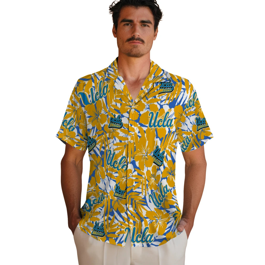 UCLA Bruins Hawaiian Shirt - Hibiscus Overlay | Hula Hawaiian Shirts
