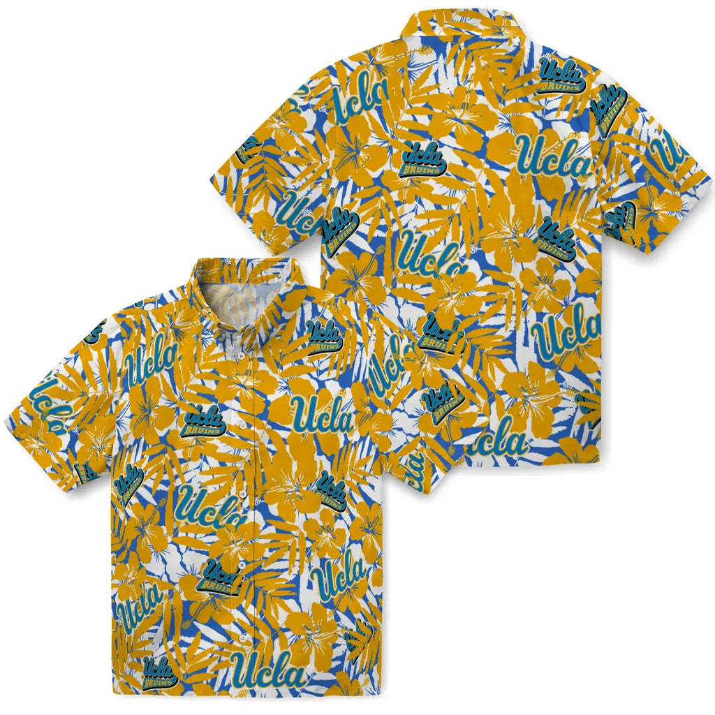 UCLA Bruins Hawaiian Shirt - Hibiscus Overlay | Hula Hawaiian Shirts