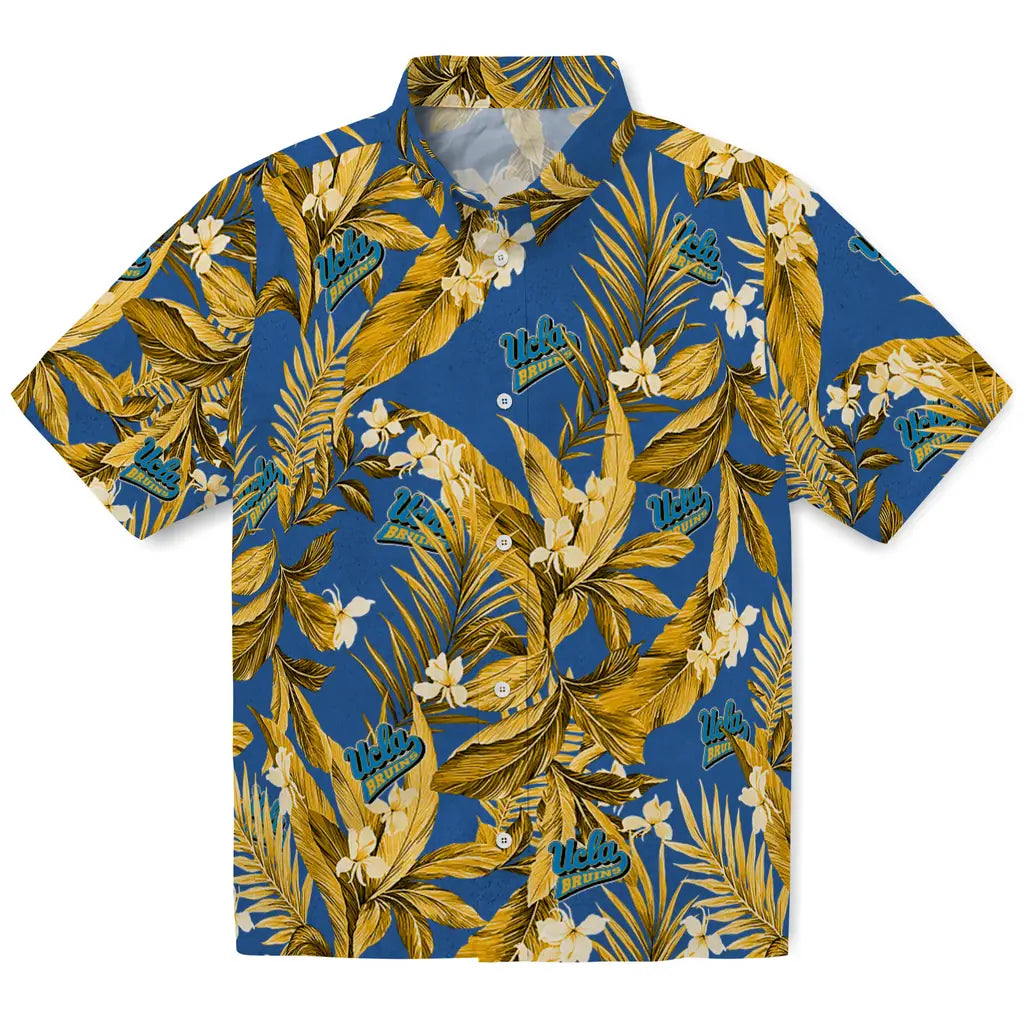 UCLA Bruins Hawaiian Shirt - Palm Leaves | Hula Hawaiian Shirts