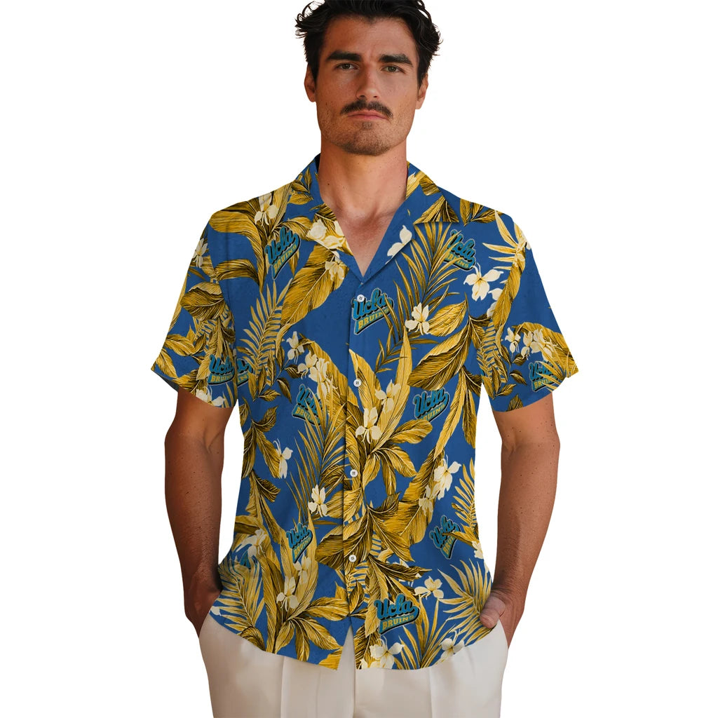 UCLA Bruins Hawaiian Shirt - Palm Leaves | Hula Hawaiian Shirts