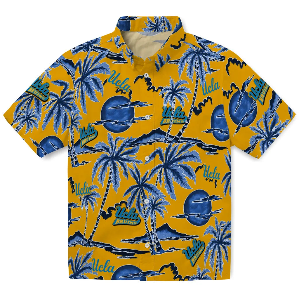 UCLA Bruins Hawaiian Shirt - Palm Sunset | Hula Hawaiian Shirts