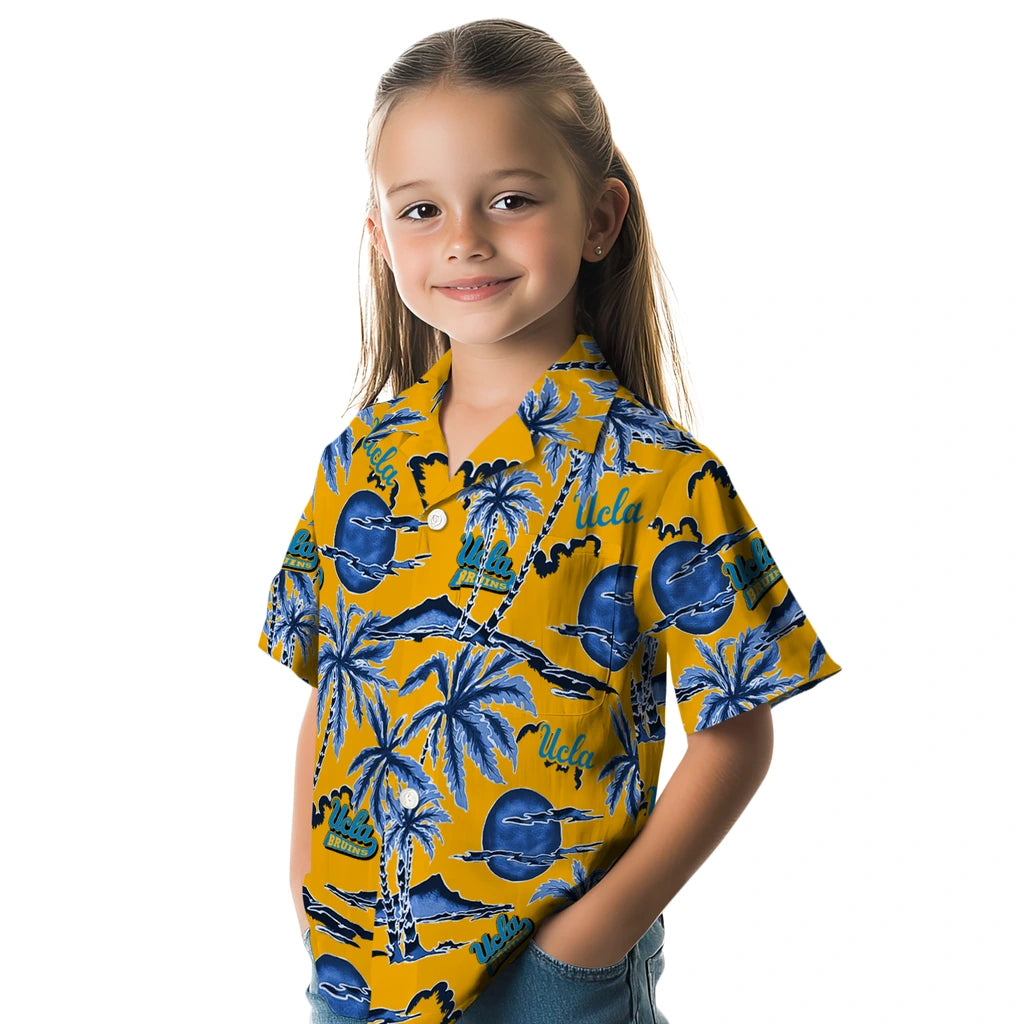 UCLA Bruins Hawaiian Shirt - Palm Sunset | Hula Hawaiian Shirts