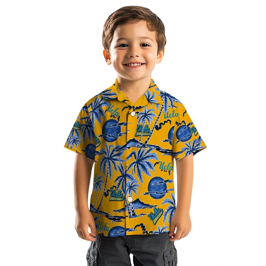UCLA Bruins Hawaiian Shirt - Palm Sunset | Hula Hawaiian Shirts