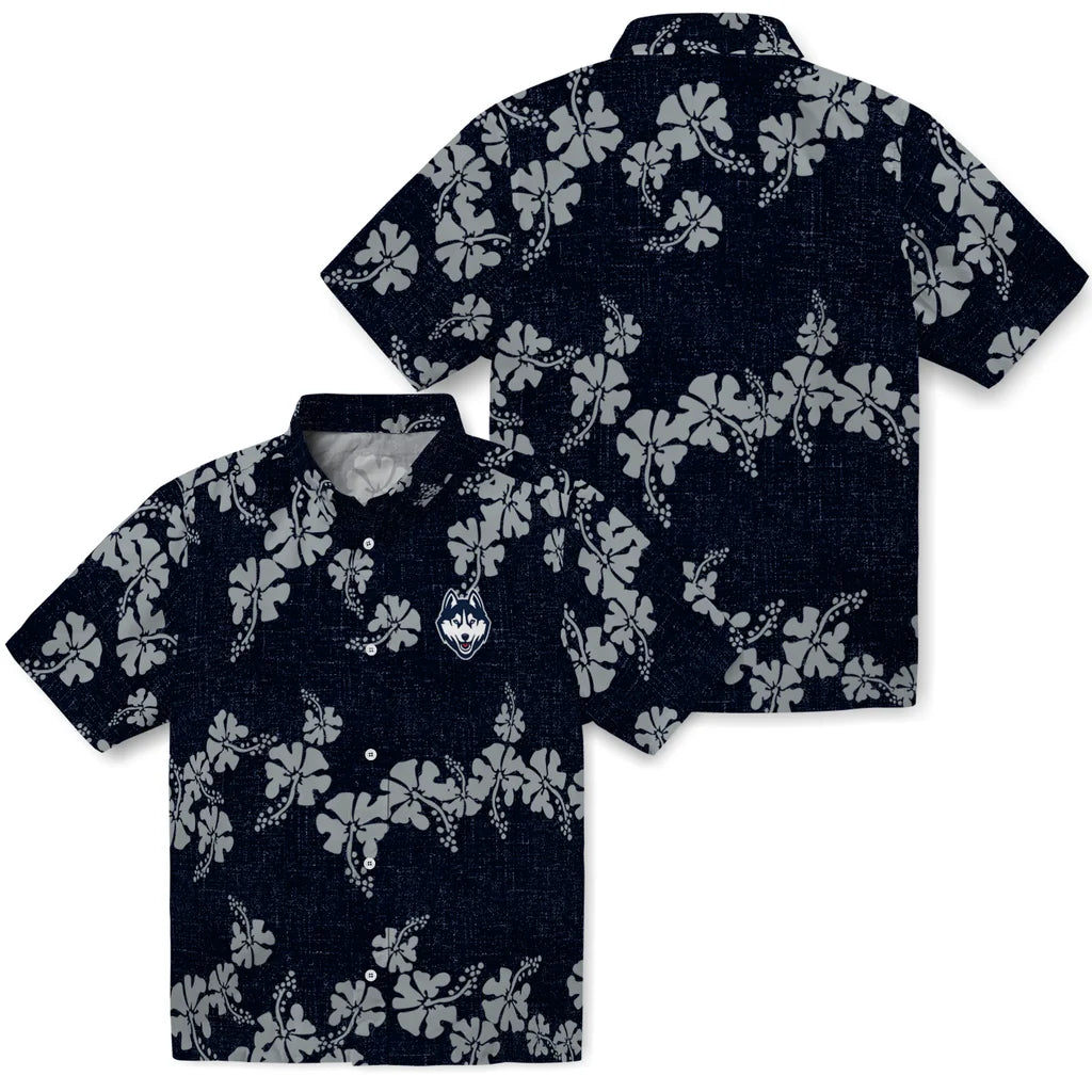 UConn Huskies Hawaiian Shirt - 50th State Flower | Hula Hawaiian Shirts