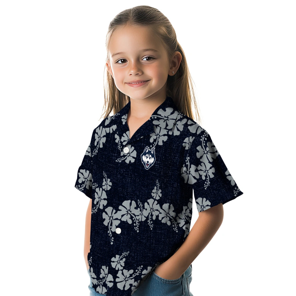 UConn Huskies Hawaiian Shirt - 50th State Flower | Hula Hawaiian Shirts