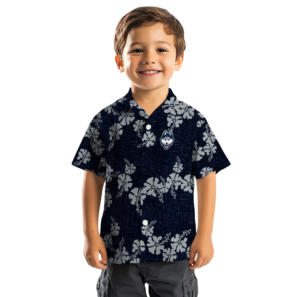 UConn Huskies Hawaiian Shirt - 50th State Flower | Hula Hawaiian Shirts