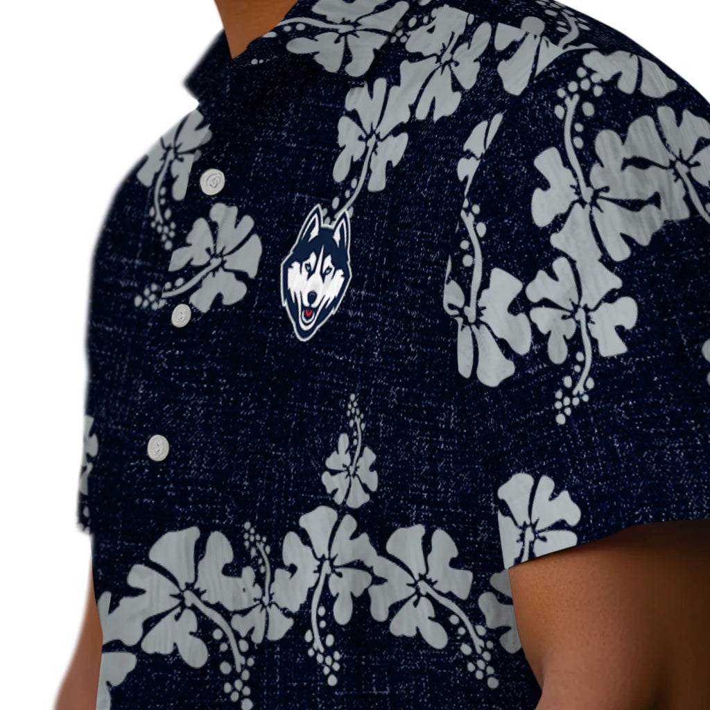 UConn Huskies Hawaiian Shirt - 50th State Flower | Hula Hawaiian Shirts