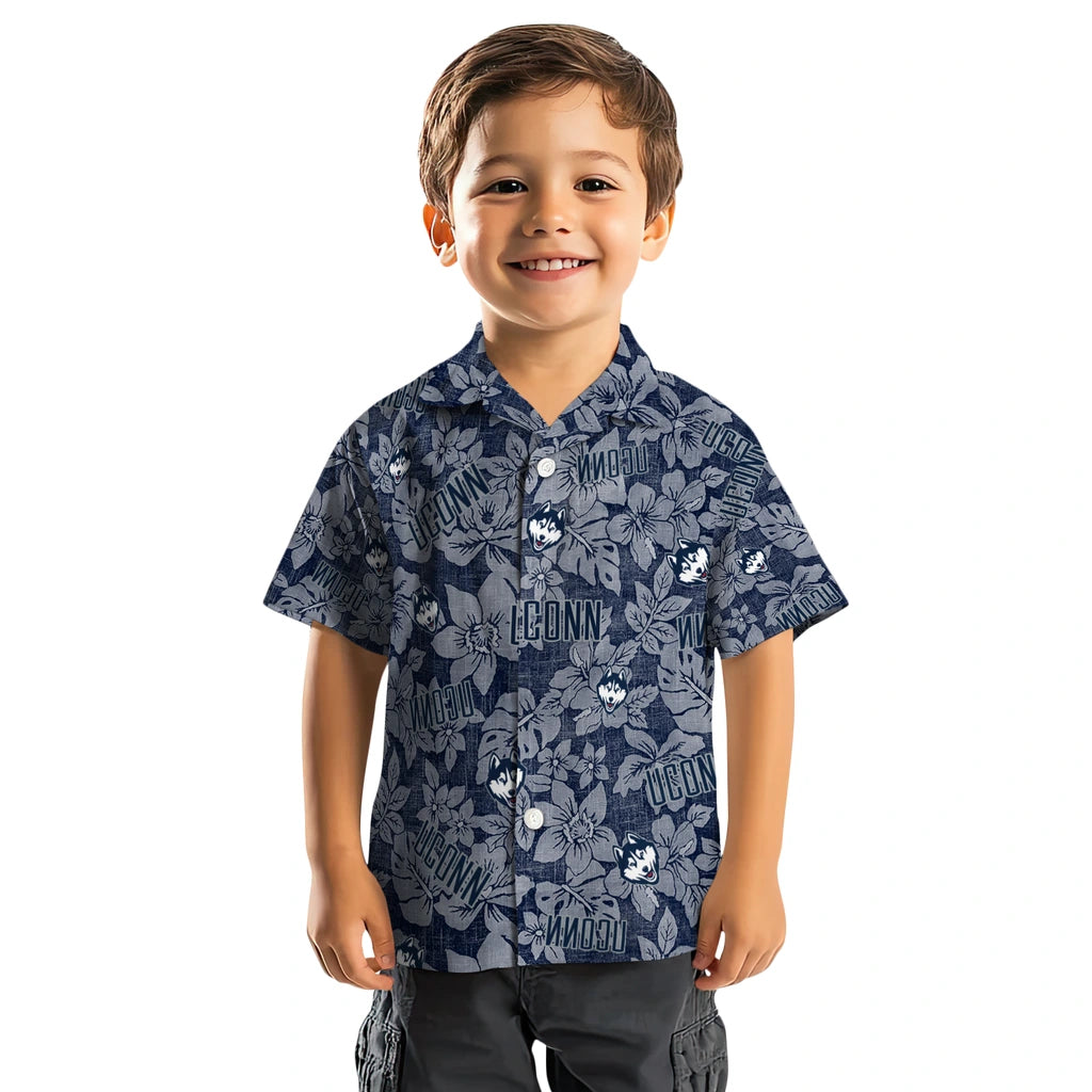 UConn Huskies Hawaiian Shirt - Hibiscus Oasis | Hula Hawaiian Shirts