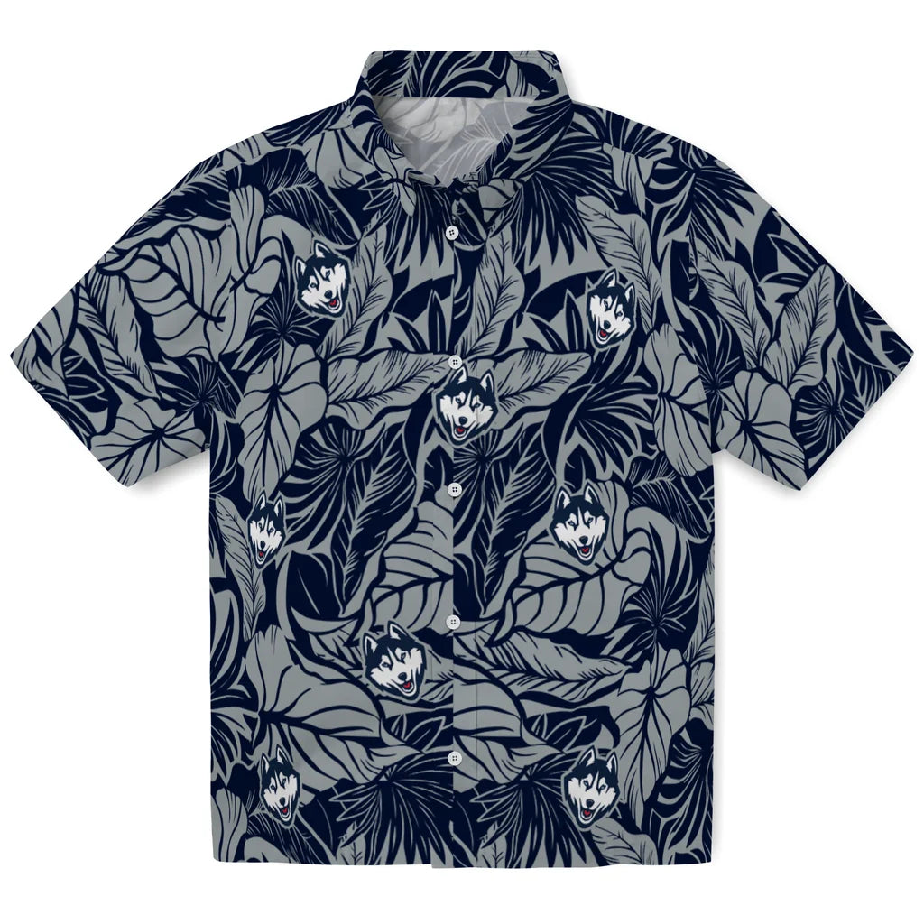 UConn Huskies Hawaiian Shirt - Monstera Layer | Hula Hawaiian Shirts