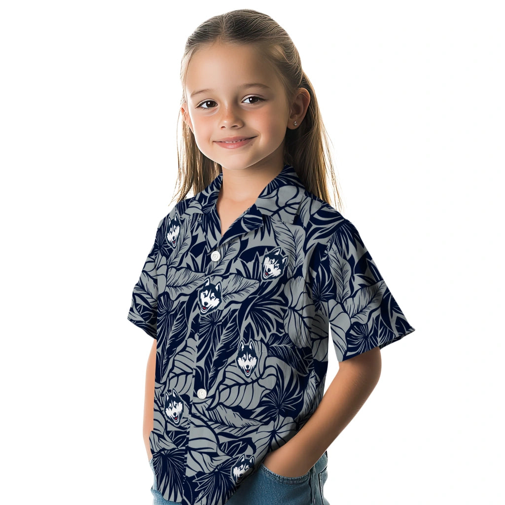 UConn Huskies Hawaiian Shirt - Monstera Layer | Hula Hawaiian Shirts