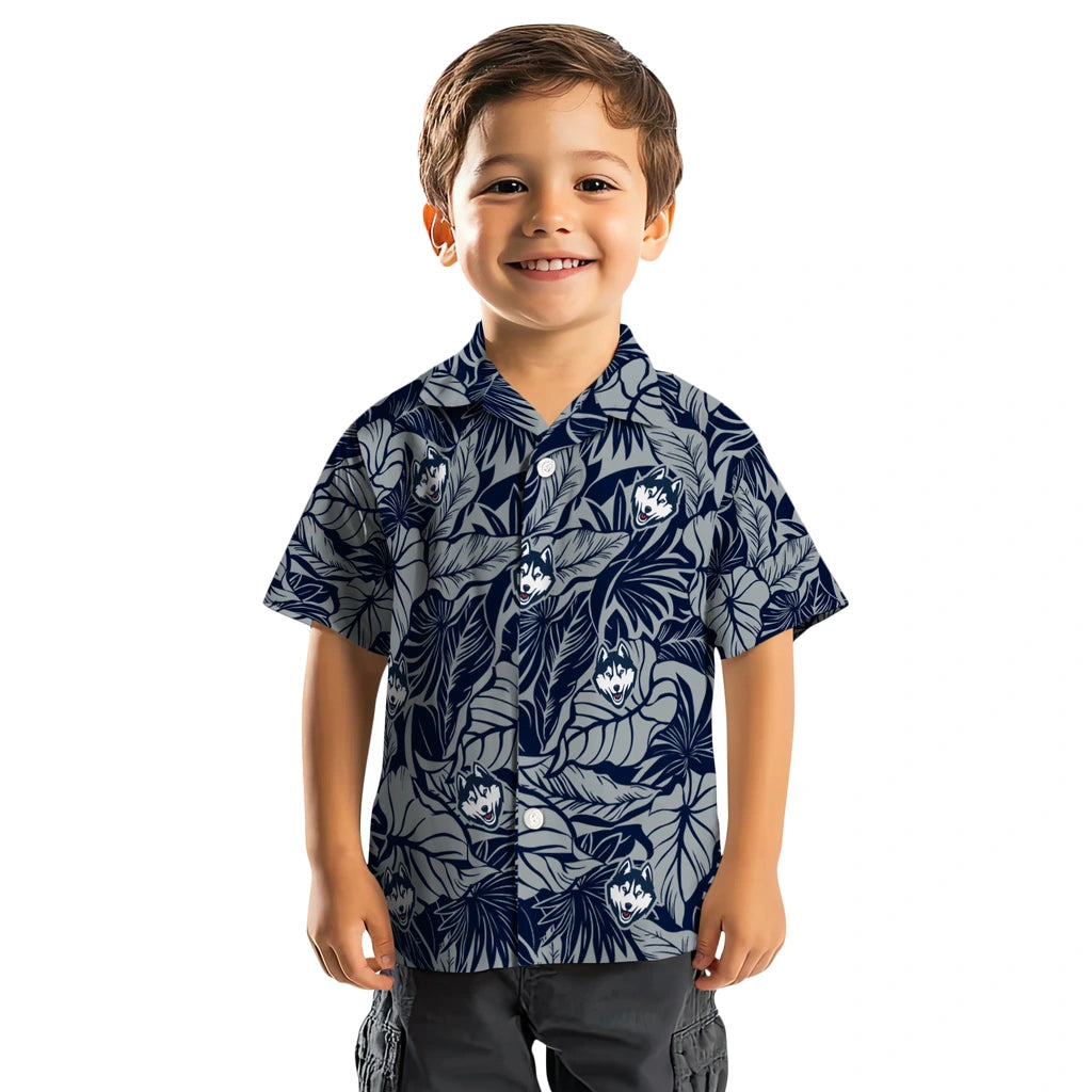 UConn Huskies Hawaiian Shirt - Monstera Layer | Hula Hawaiian Shirts