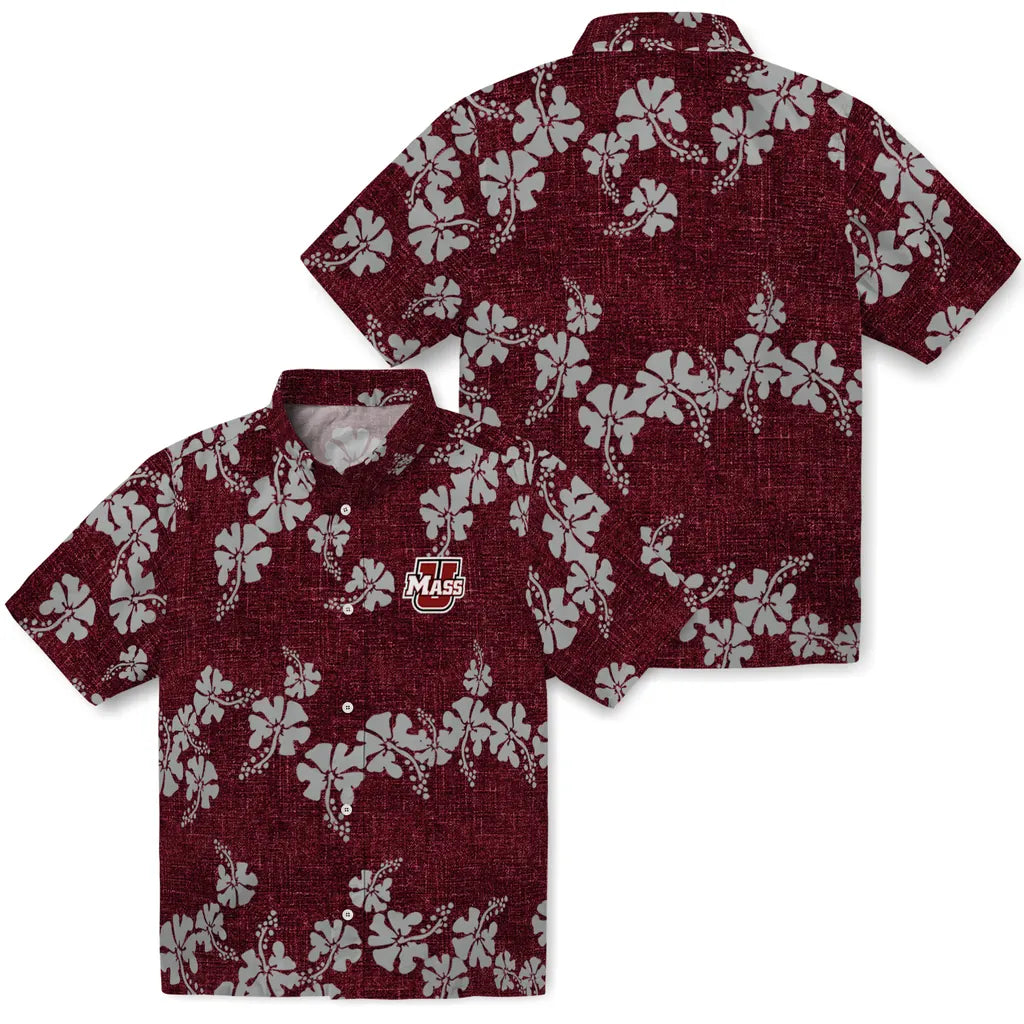 UMass Minutemen Hawaiian Shirt - 50th State Flower | Hula Hawaiian Shirts