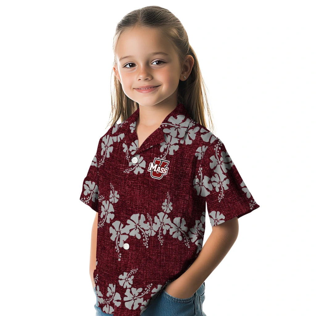 UMass Minutemen Hawaiian Shirt - 50th State Flower | Hula Hawaiian Shirts