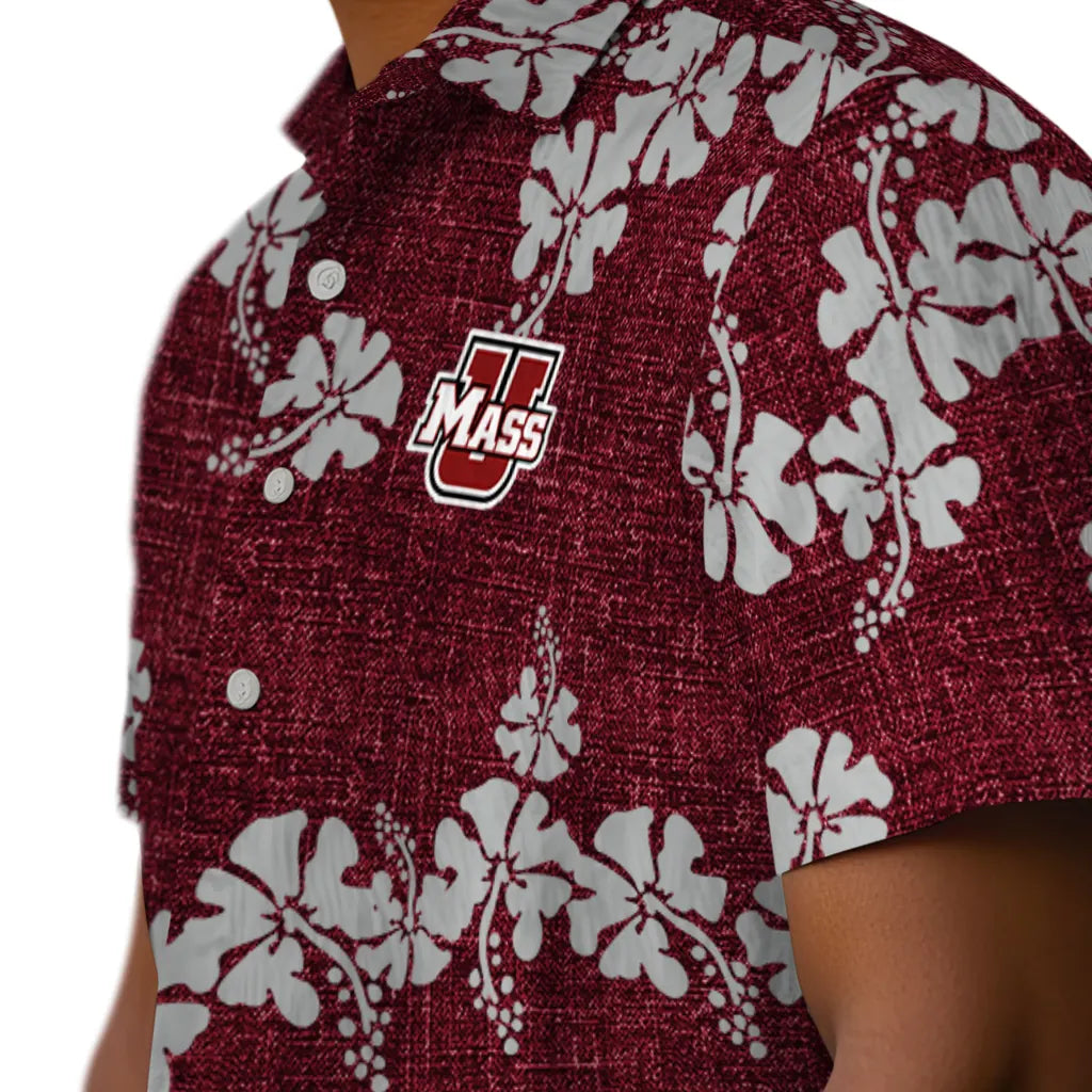 UMass Minutemen Hawaiian Shirt - 50th State Flower | Hula Hawaiian Shirts