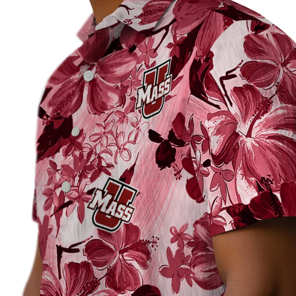 UMass Minutemen Hawaiian Shirt - Hibiscus Arrangement | Hula Hawaiian Shirts