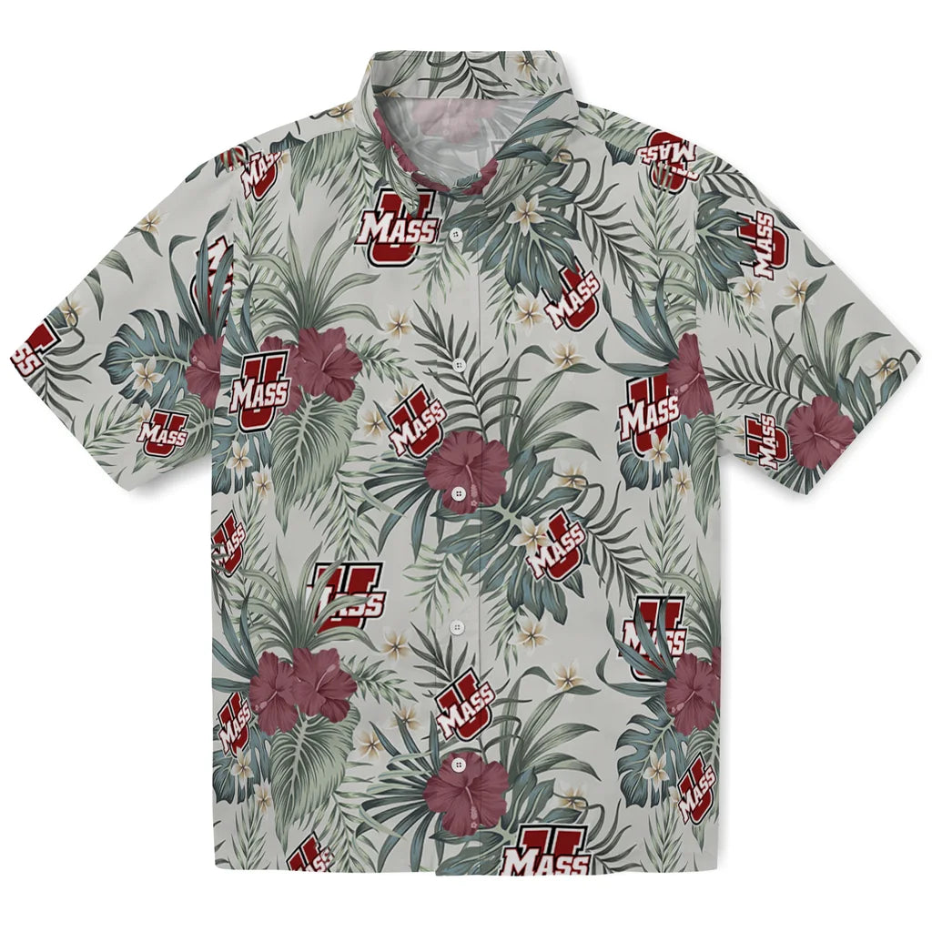 UMass Minutemen Hawaiian Shirt - Hibiscus Designs | Hula Hawaiian Shirts