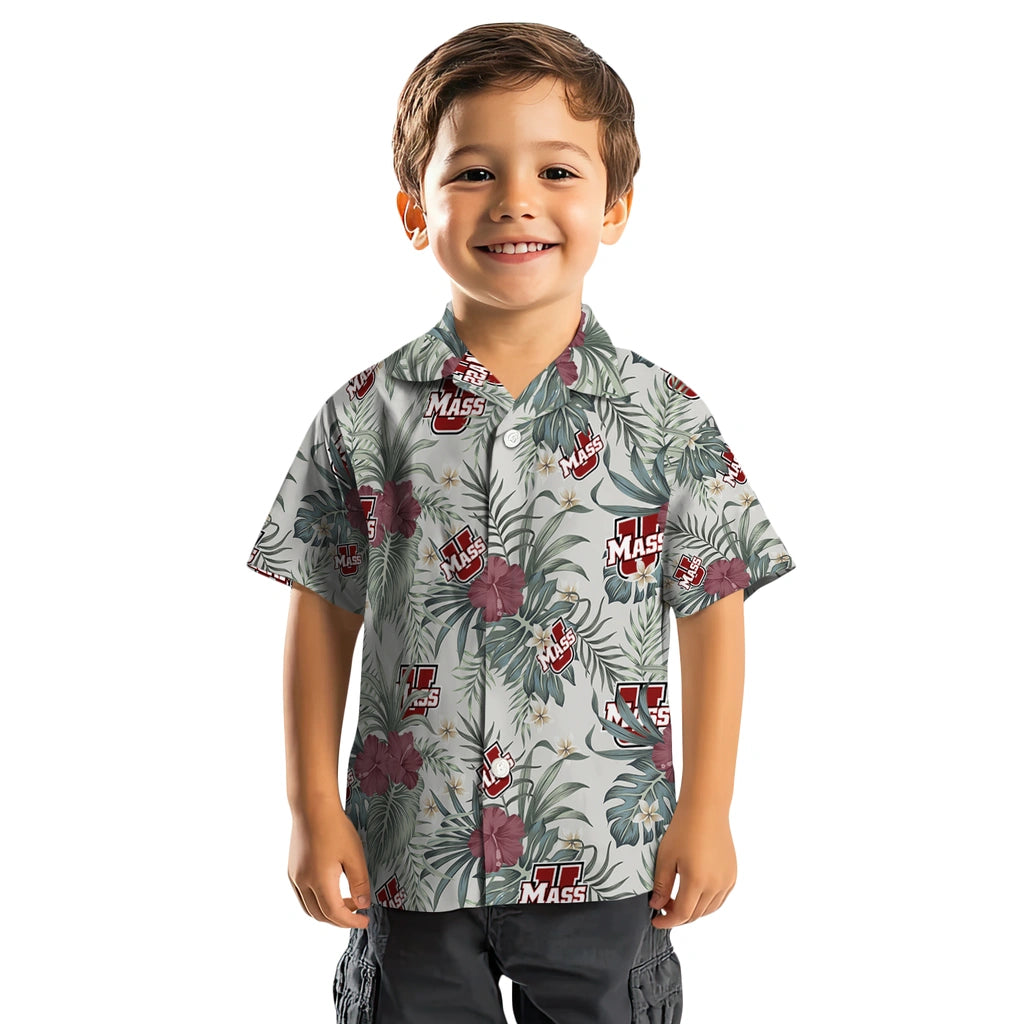 UMass Minutemen Hawaiian Shirt - Hibiscus Designs | Hula Hawaiian Shirts