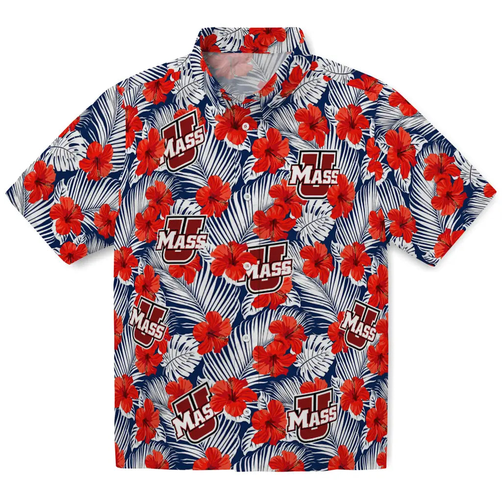 UMass Minutemen Hawaiian Shirt - Hibiscus Fiesta | Hula Hawaiian Shirts