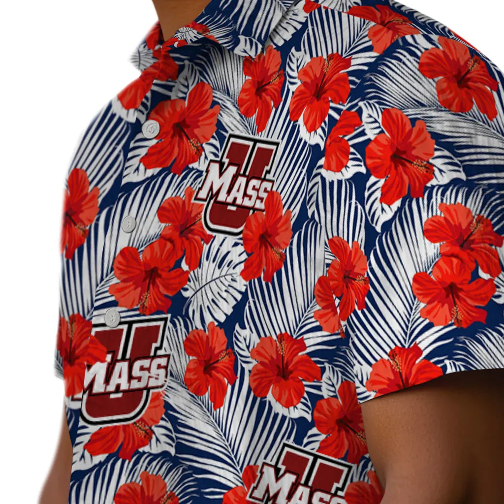 UMass Minutemen Hawaiian Shirt - Hibiscus Fiesta | Hula Hawaiian Shirts