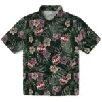 UMass Minutemen Hawaiian Shirt - Hibiscus Leaves Pattern | Hula Hawaiian Shirts