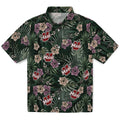UMass Minutemen Hawaiian Shirt - Hibiscus Leaves Pattern | Hula Hawaiian Shirts