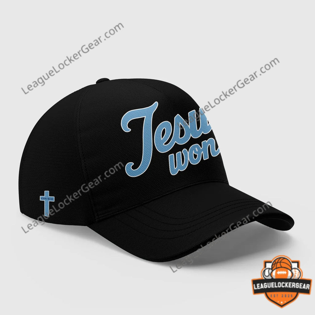 University of North Carolina Tar Heels Jesus Won Baseball T-Shirt - LeagueLockerGear