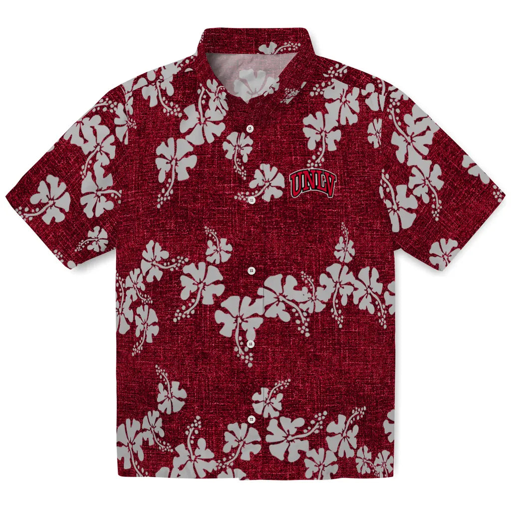 UNLV Rebels Hawaiian Shirt - 50th State Flower | Hula Hawaiian Shirts