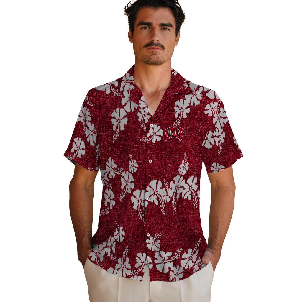 UNLV Rebels Hawaiian Shirt - 50th State Flower | Hula Hawaiian Shirts